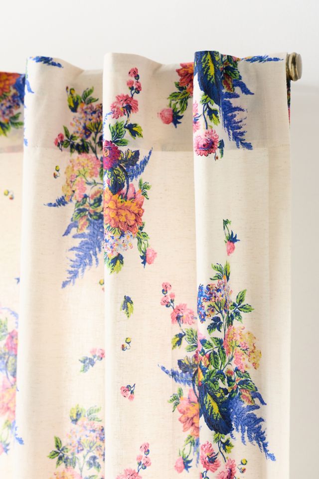Rasmine Cotton Blend Floral Curtain #1