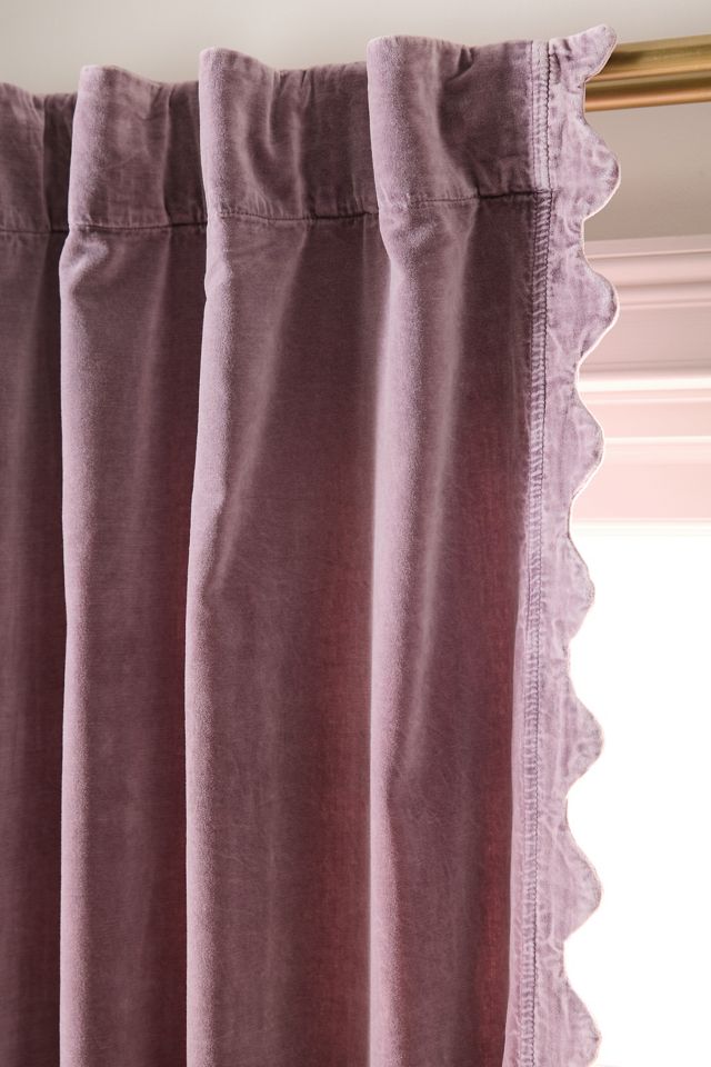 Trova Velvet Scalloped-Edge Curtain #1
