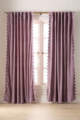 Trova Velvet Scalloped-Edge Curtain