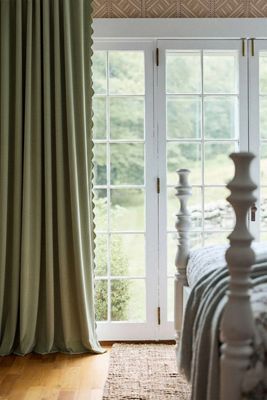 Trova Velvet Scalloped-Edge Curtain