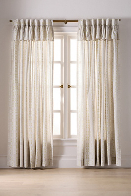 Anthropologie Vera Cotton Printed Valence Curtain In Multi