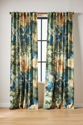 Organic Cotton Tales Menagerie Printed Café Curtain, Set of 2