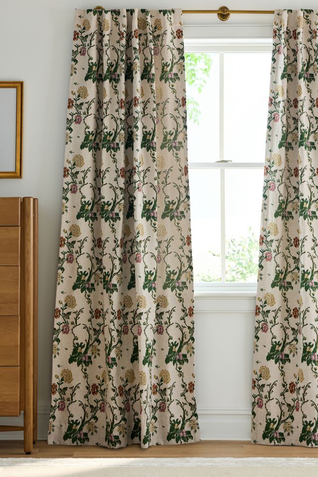 Rideau Jensine en jacquard tissé à motif floral #3