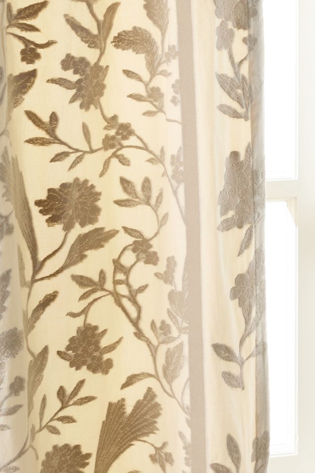 Francine Woven Cotton Floral Curtain #2
