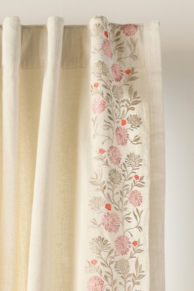 Oliver Embroidered Cotton Curtain #1