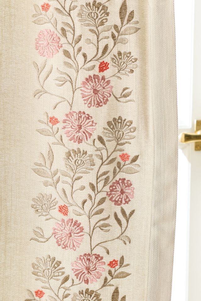 Oliver Embroidered Cotton Curtain #2