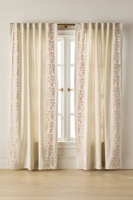 Oliver Embroidered Cotton Curtain