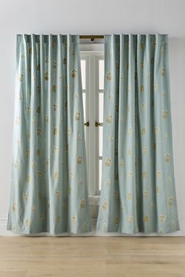 Rosalie Cotton Embroidered Floral Curtain