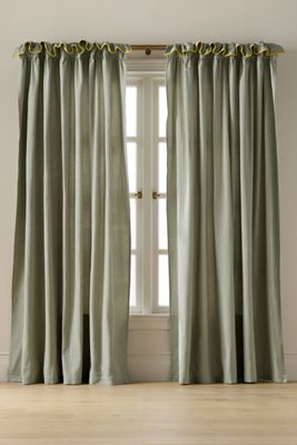 Ruffle Top Cotton Woven Curtain