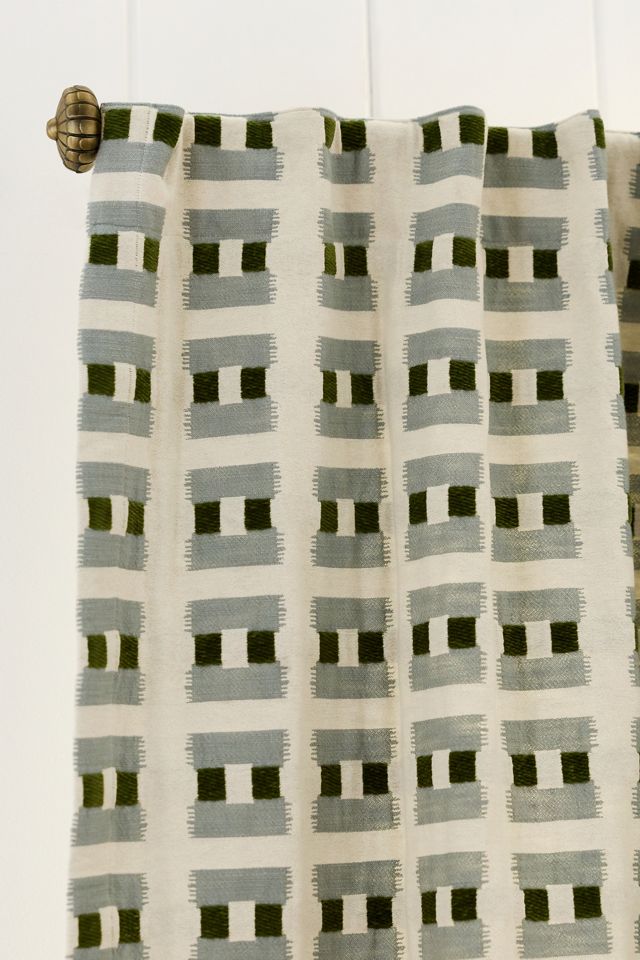 Kendall Woven Jacquard Geometric Curtain #1