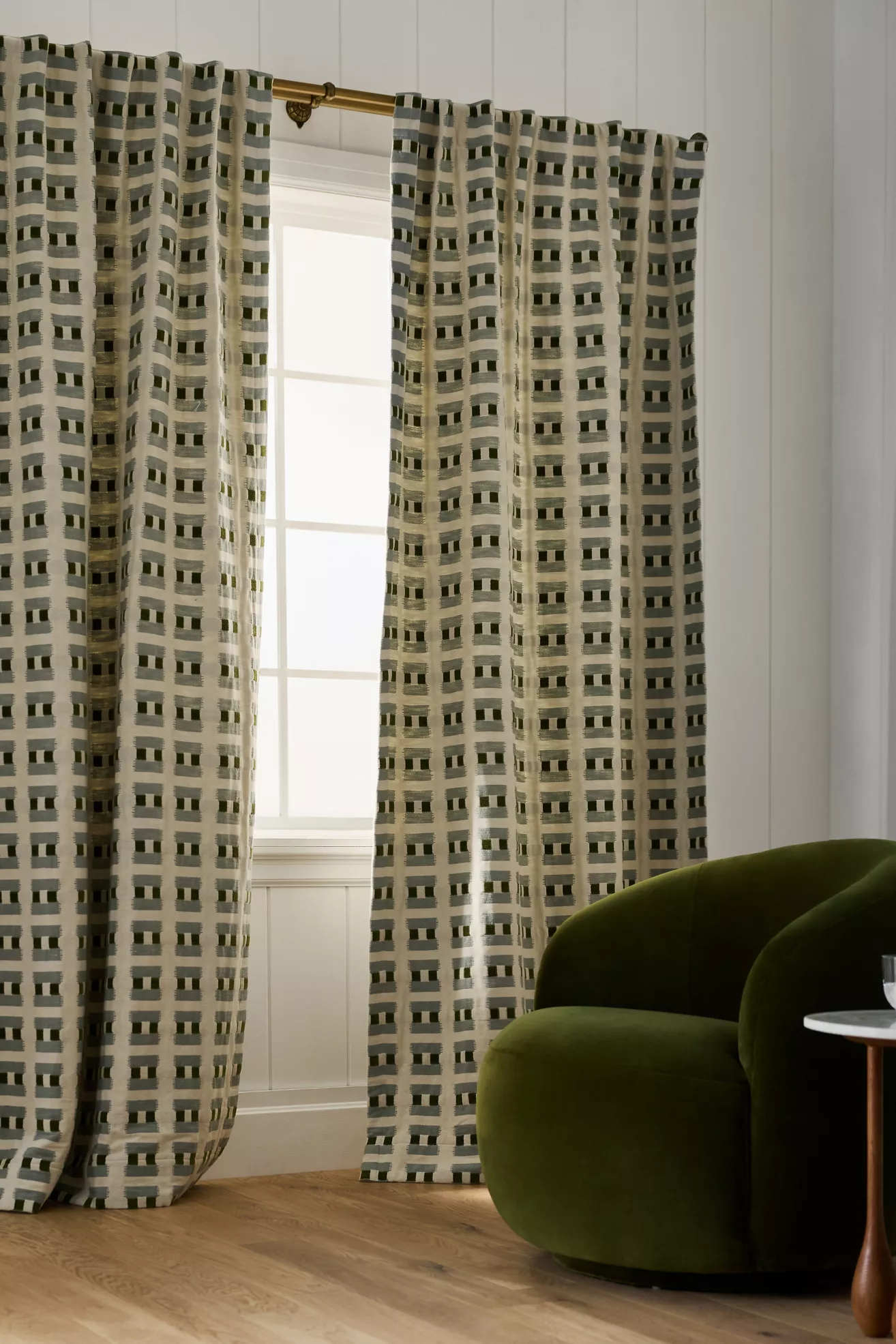Kendall Woven Jacquard Geometric Curtain
