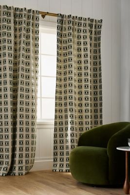 Kendall Woven Jacquard Geometric Curtain
