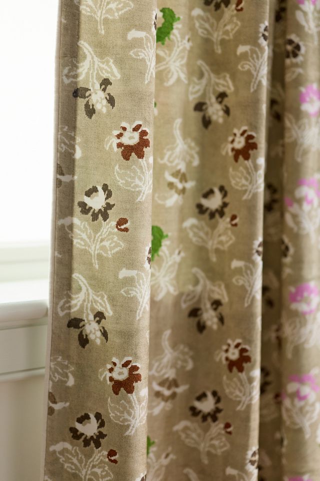 Nani Velvet Printed Floral Curtain #1