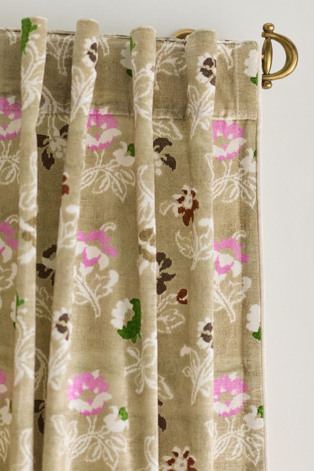 Nani Velvet Printed Floral Curtain #2