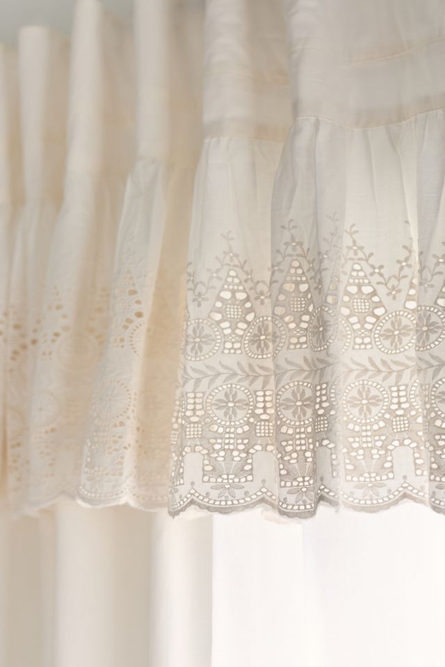 Overdyed Eyelet Sheer Cotton Curtain #1