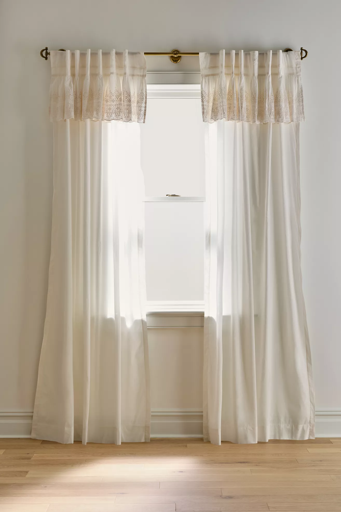 Overdyed Eyelet Sheer Cotton Curtain - thumbnail 4