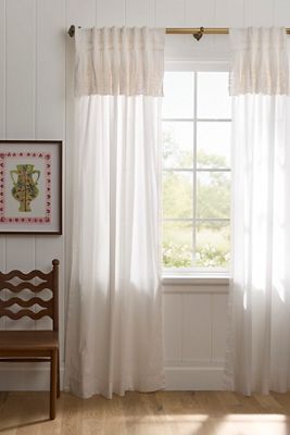 Overdyed Eyelet Sheer Cotton Curtain