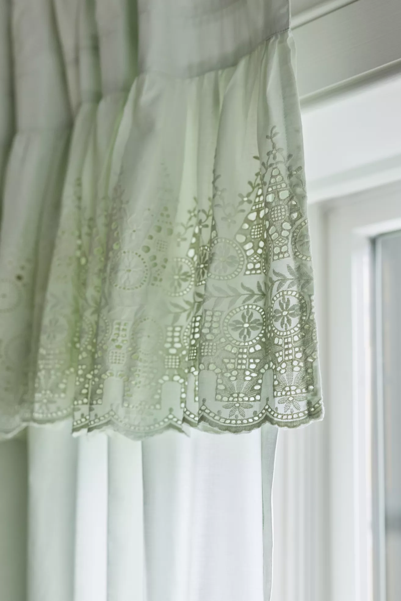 Overdyed Eyelet Sheer Cotton Curtain - thumbnail 3