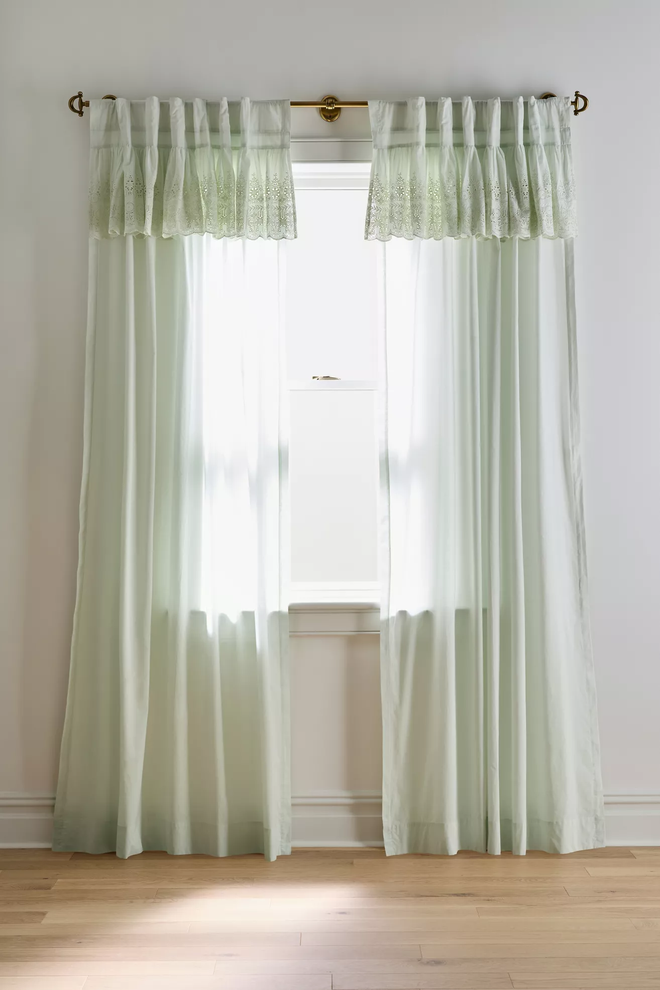 Overdyed Eyelet Sheer Cotton Curtain