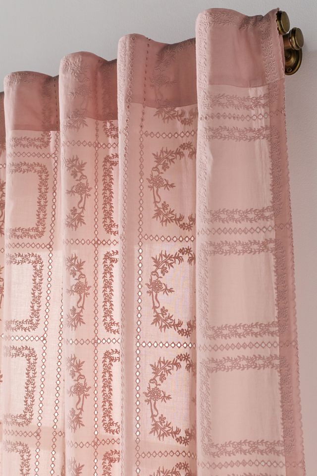 Cotton Eyelet Embroidered Sheer Curtain #1