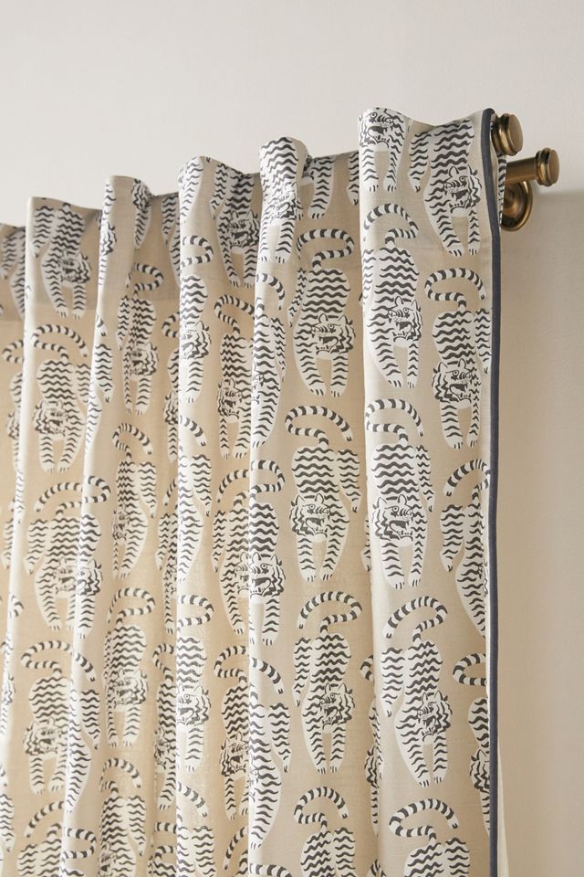 Cotton Printed Tiger Curtain #1
