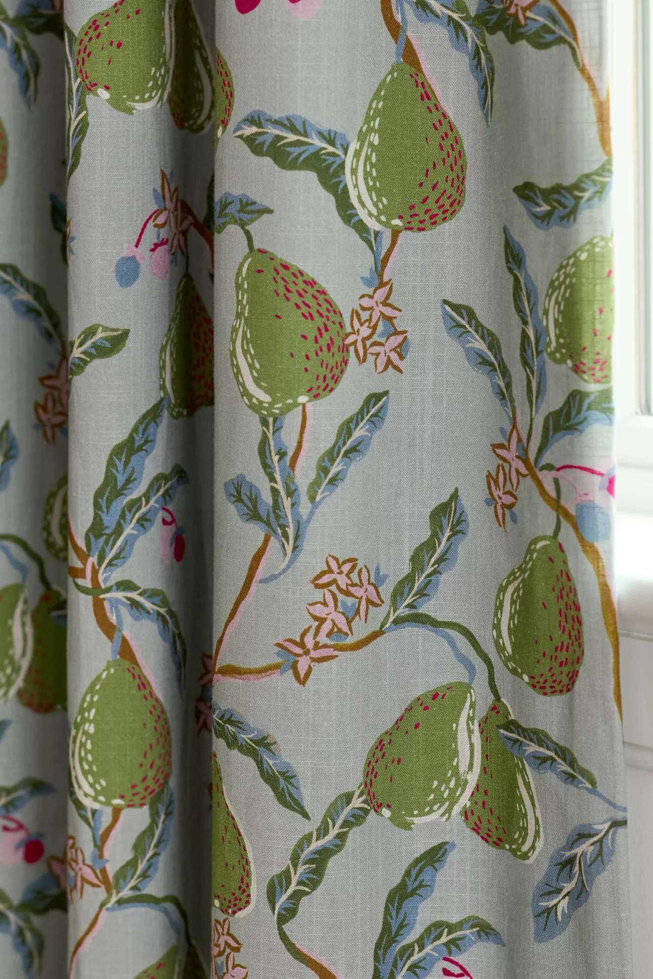 Pera Cotton Pear Printed Blackout Curtain - thumbnail 2
