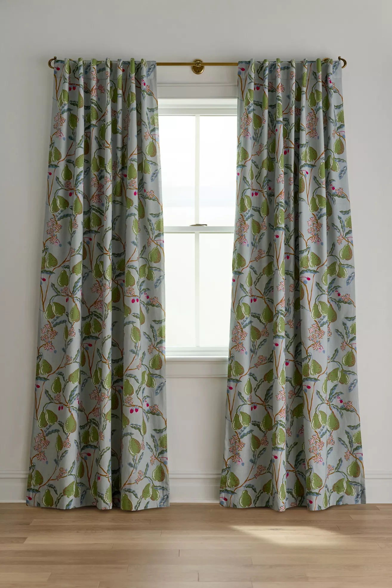 Pera Cotton Pear Printed Blackout Curtain