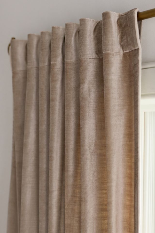 Washed Piped Velvet Curtain #1