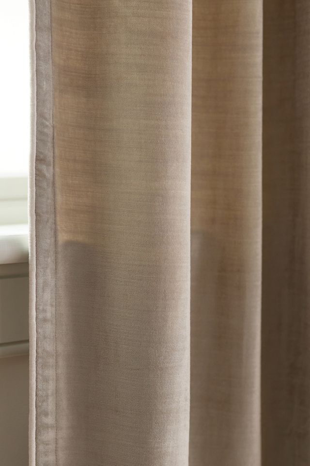 Washed Piped Velvet Curtain #2