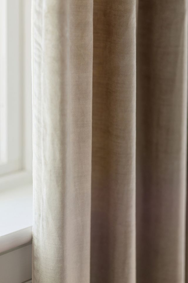 Washed Piped Velvet Curtain #4