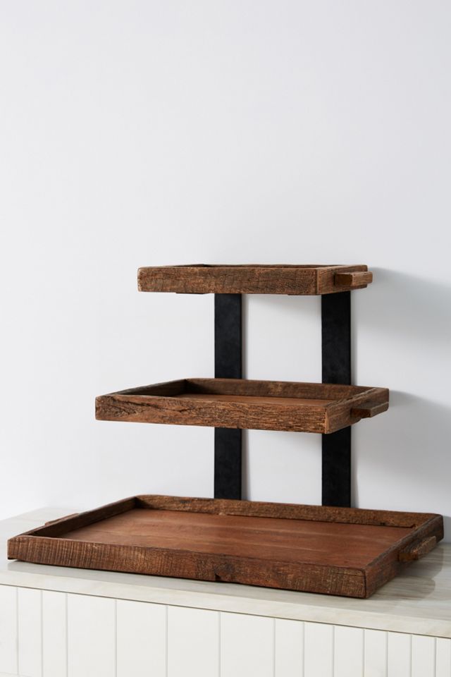 Reclaimed Wood Tiered Stand #1