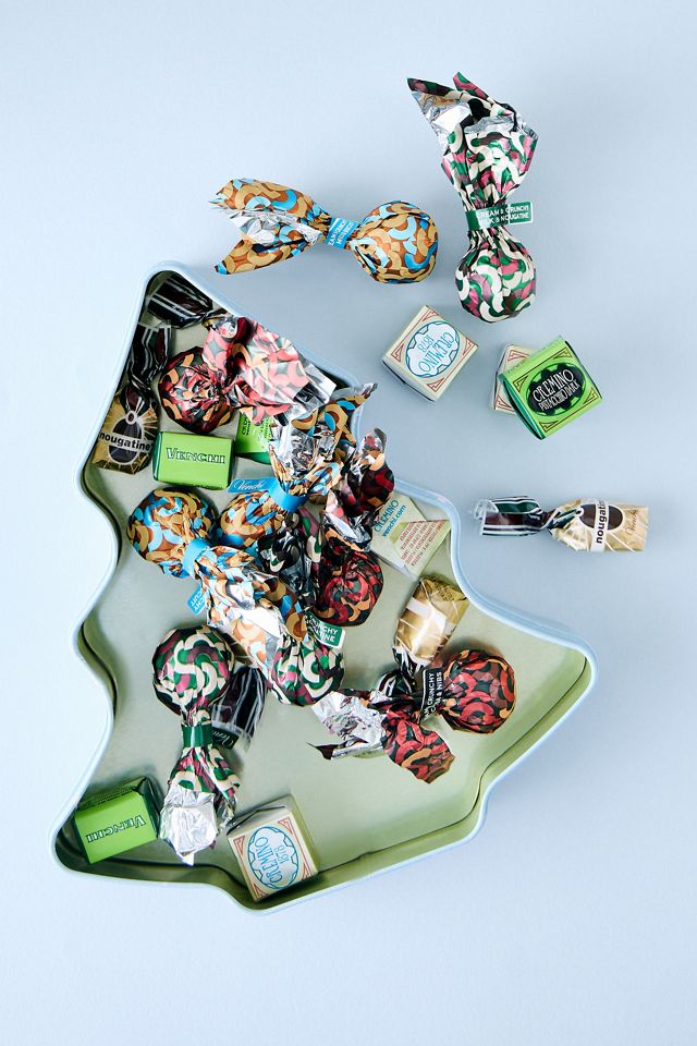 Venchi Christmas Tree-Shaped Tin with Assorted Chocolates #1