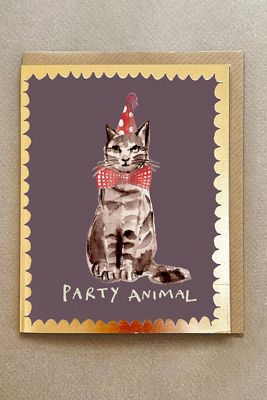 Tarjeta de Cumpleaños Poet & Painter Party Animal