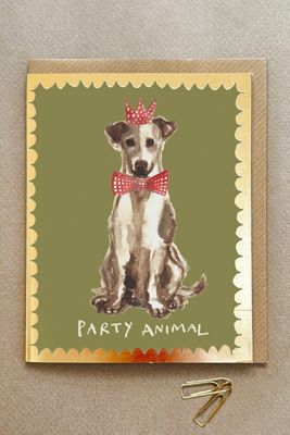 Tarjeta de Cumpleaños para Perro Party Animal de Poet & Painter
