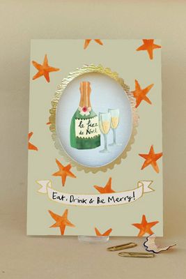 Biglietto di Natale Poet & Painter Eat Drink and Be Merry