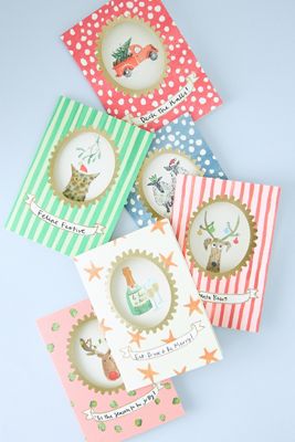 Poet & Painter Weihnachts-Rahmenkarten, 6er-Pack