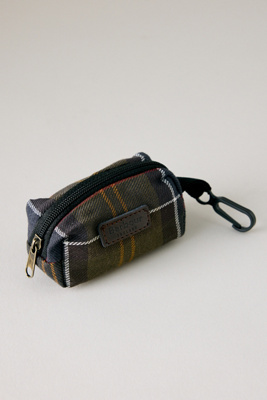 Barbour Tartan Waste Bag In Green