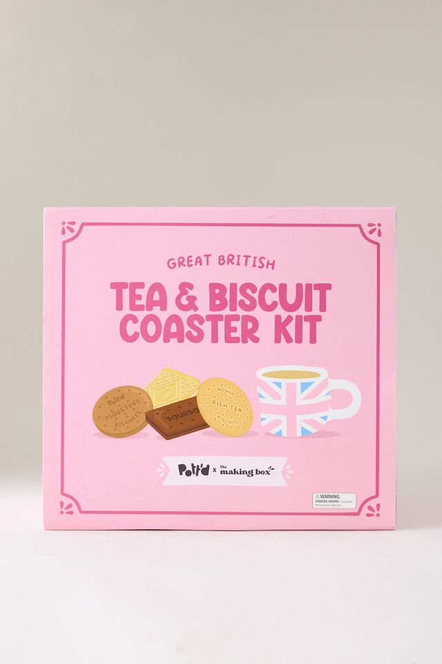 Pott'd Great British Tea & Biscuit Clay Coaster Kit #1