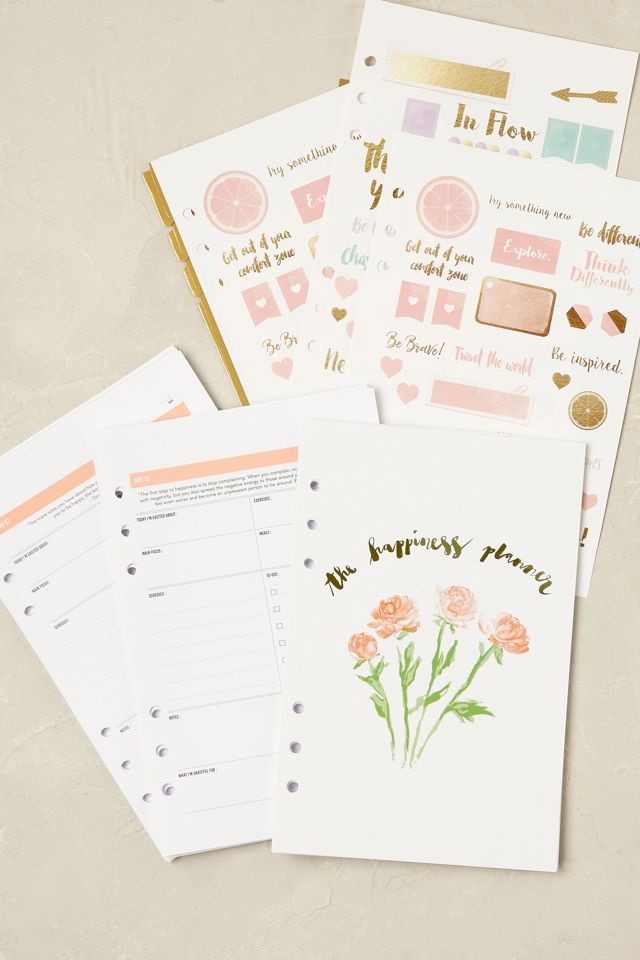 Happiness Planner Inserts Anthropologie UK