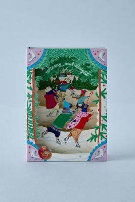 Ohh Deer Fröhliche und Helle Schlittschuh-Pop-Up-Grußkarte