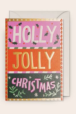 Carte de Noël typographique Holly Jolly Lagom Design