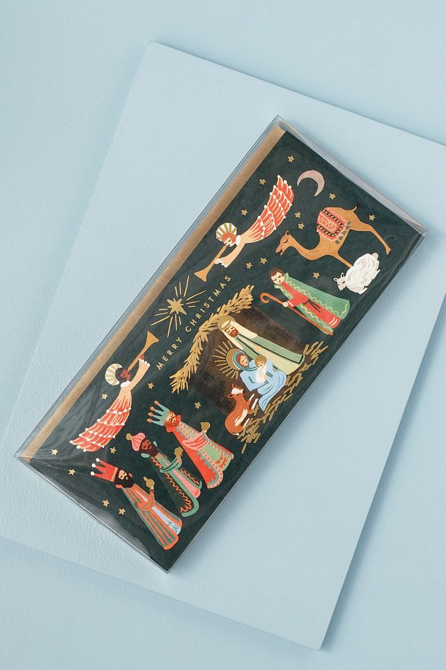 Set of 6 Rifle Paper Co. Nativity Cards Anthropologie UK