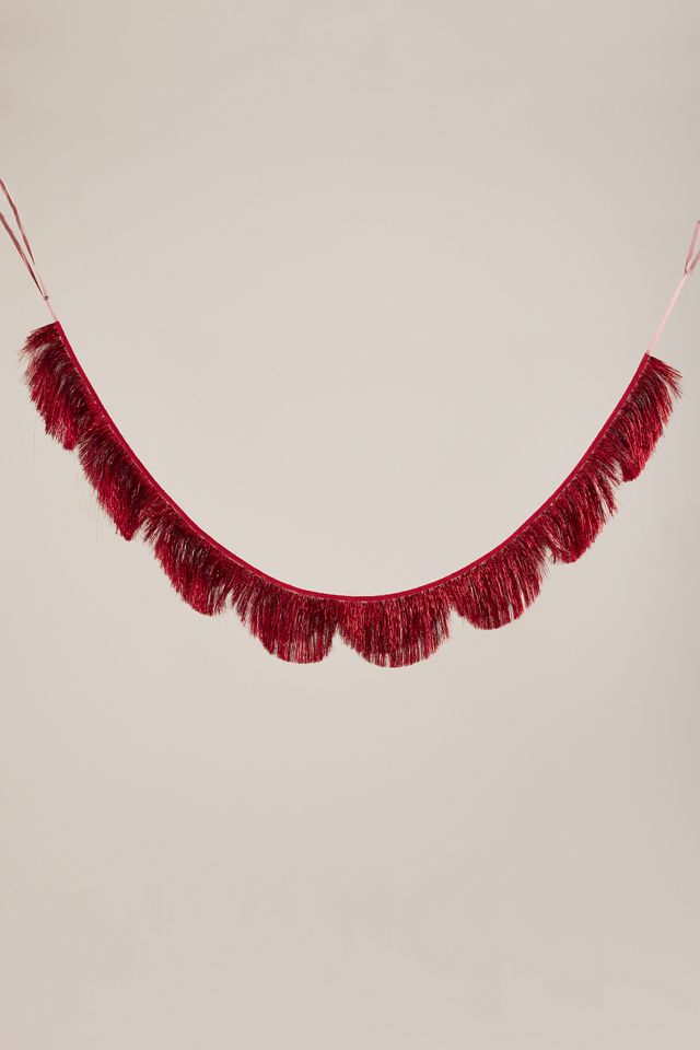Meri Meri Pink Tinsel Scallop Garland #1
