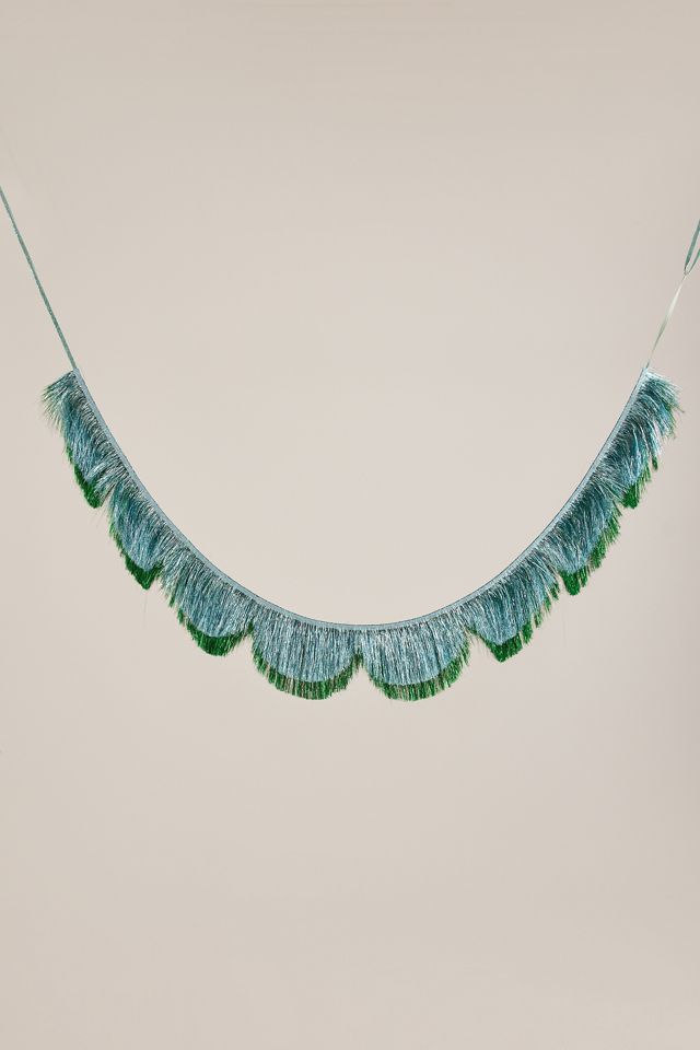 Meri Meri Blue Tinsel Scallop Garland #2