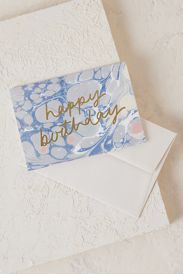 Wanderlust Paper Co. Blue Marble Birthday Card