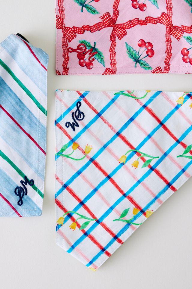 Foulard pour animal de compagnie à carreaux tulipe Damson Madder #3