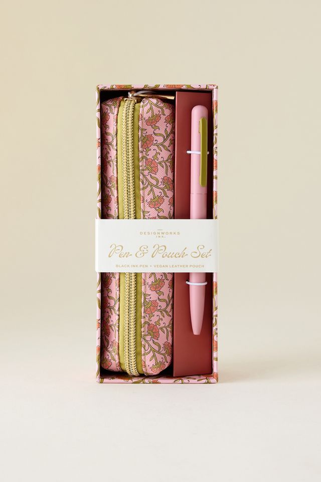 Ensemble étui à stylos et crayons floral DesignWorks Ink #1