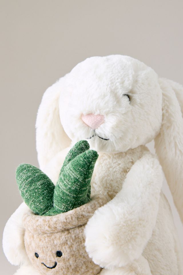 Jellycat Conejito Color Crema con Planta #1