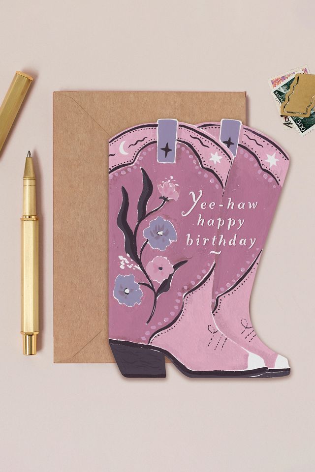 Sister Paper Co. Cowboy Boots Birthday Card #1
