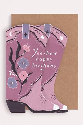 Biglietto di Compleanno Sister Paper Co. Stivali da Cowboy